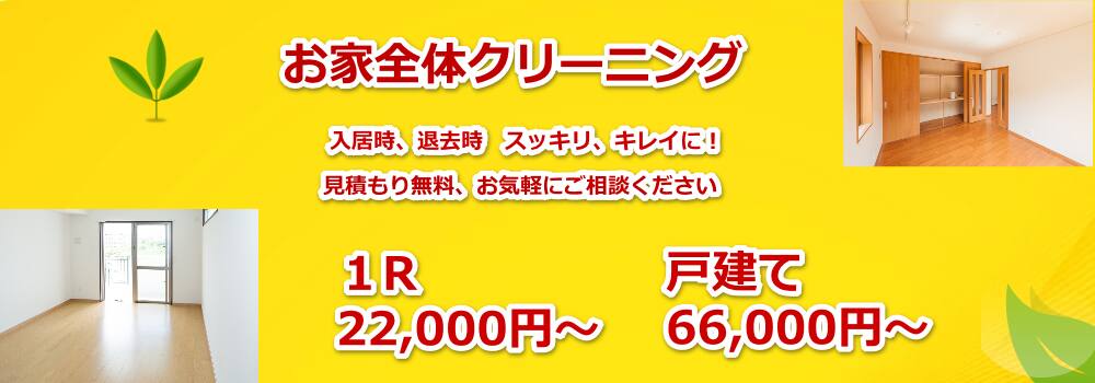 お家全体クリーニング
